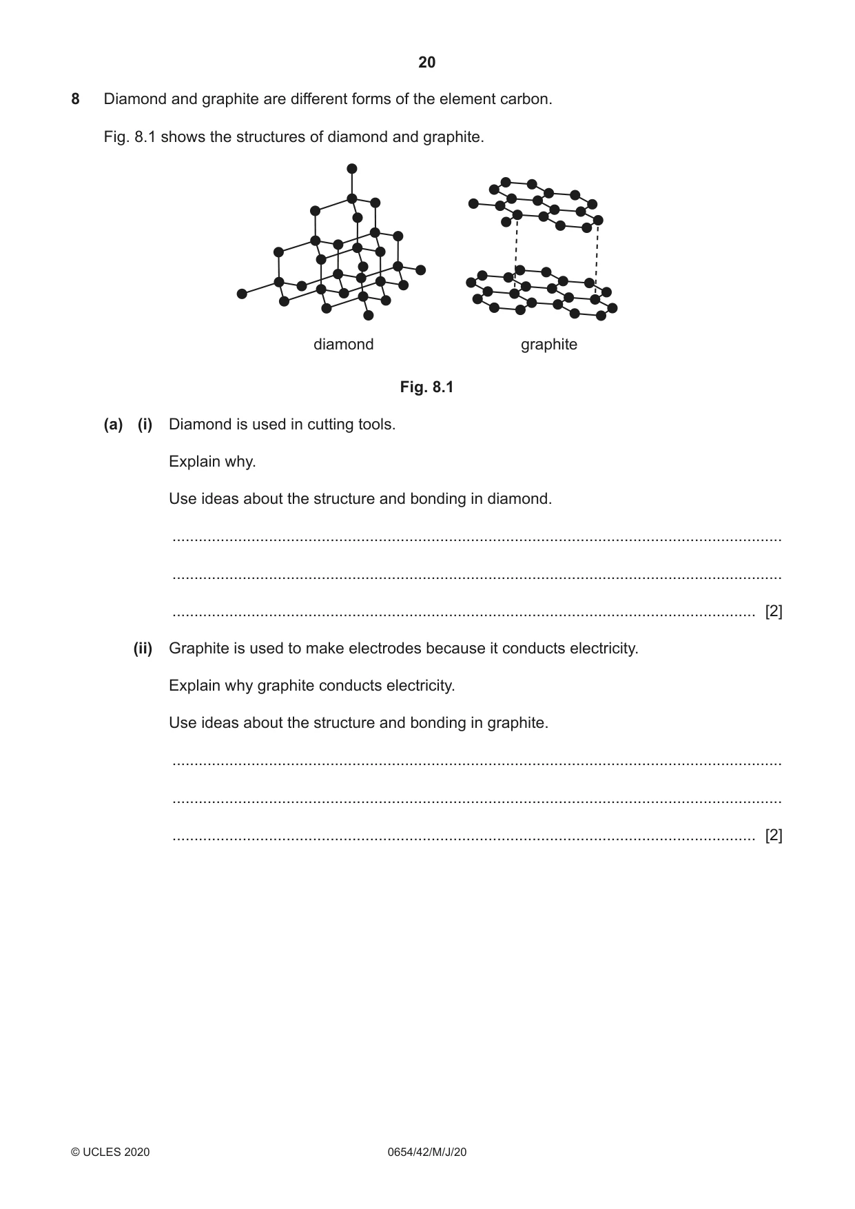 Cambridge IGCSE Sciences - Co-ordinated (Double) 0654 2020 May/June Paper 4 · Variant 2 question paper, page 20 of 32