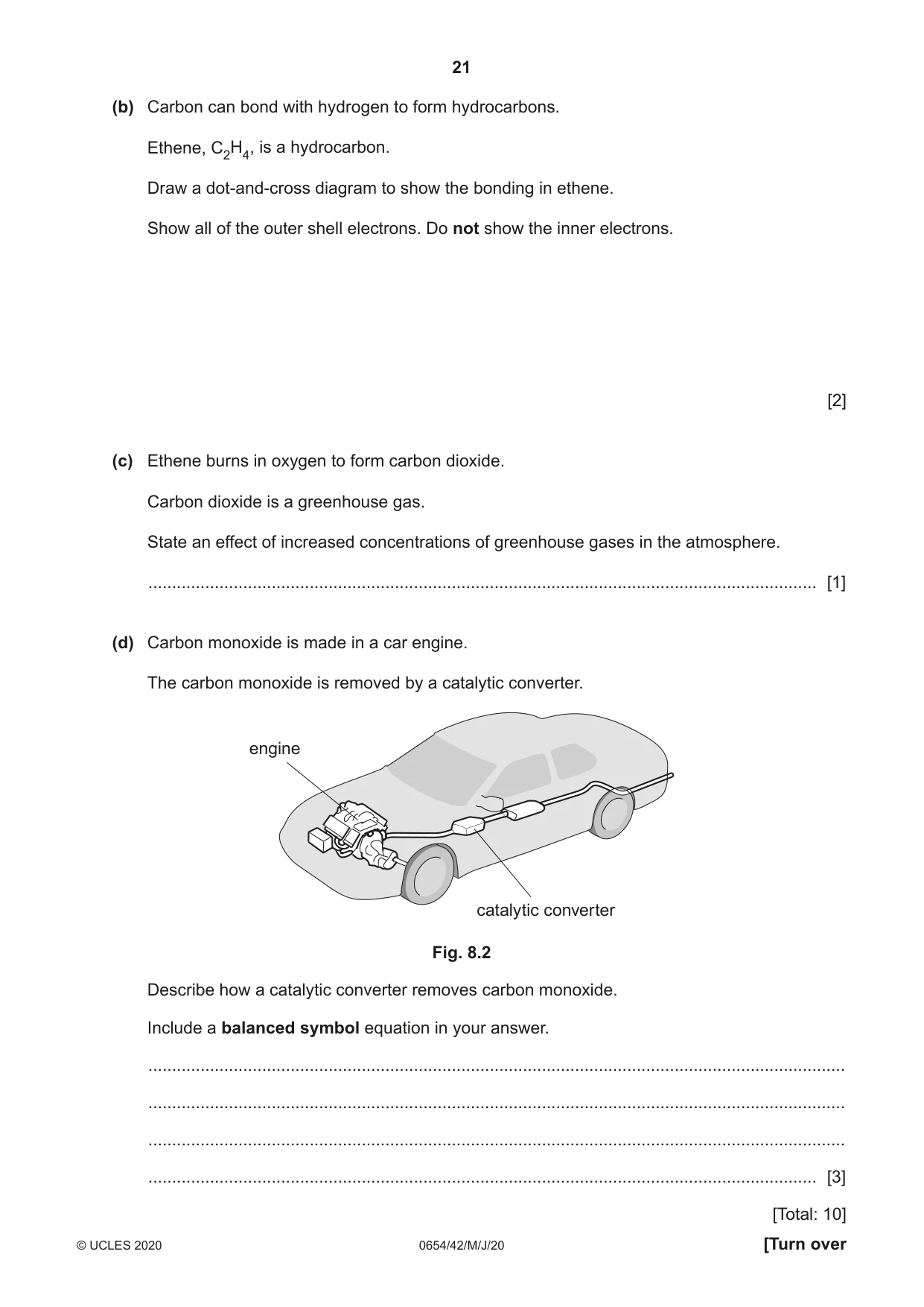Cambridge IGCSE Sciences - Co-ordinated (Double) 0654 2020 May/June Paper 4 · Variant 2 question paper, page 21 of 32