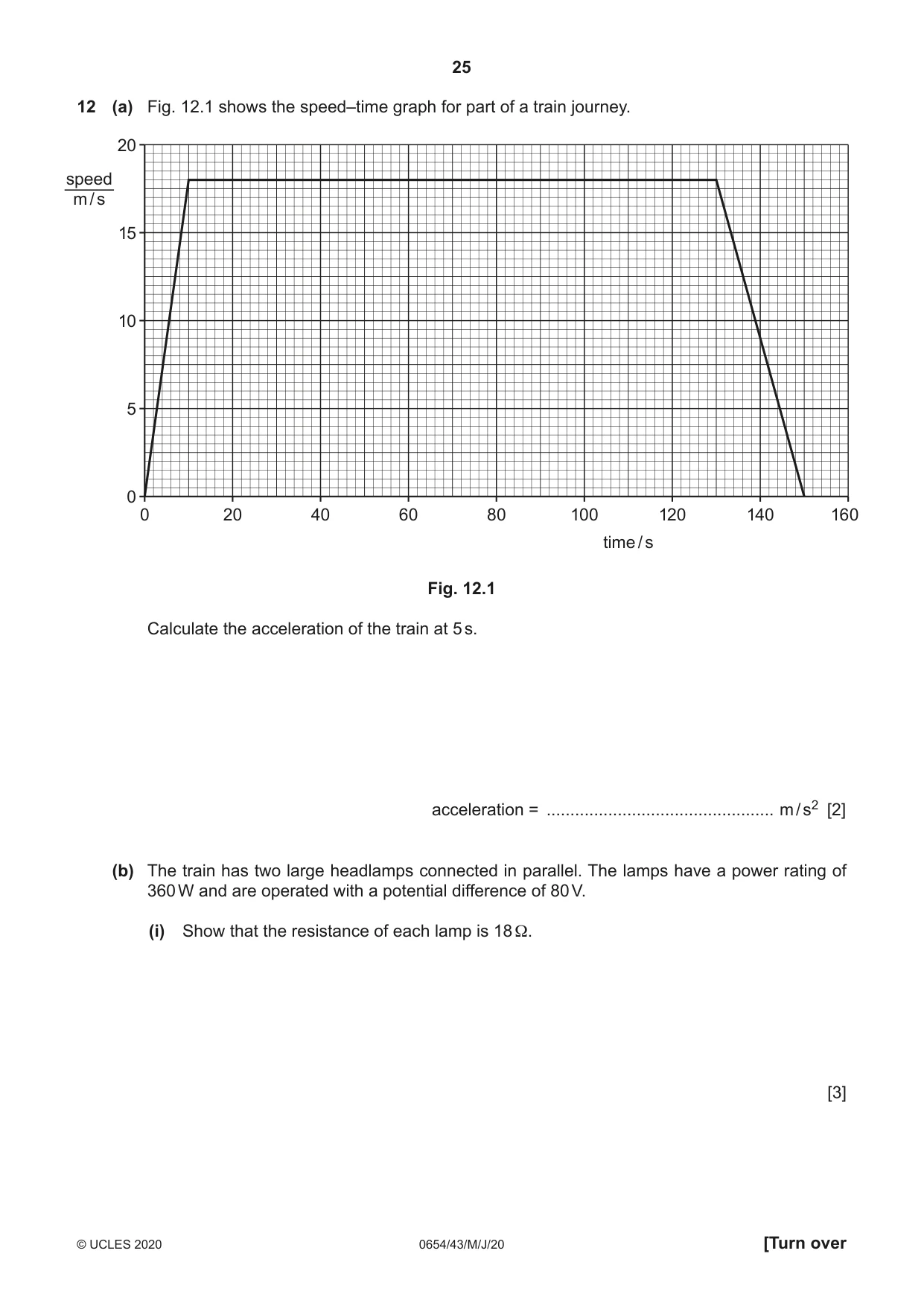 Cambridge IGCSE Sciences - Co-ordinated (Double) 0654 2020 May/June Paper 4 · Variant 3 question paper, page 25 of 28