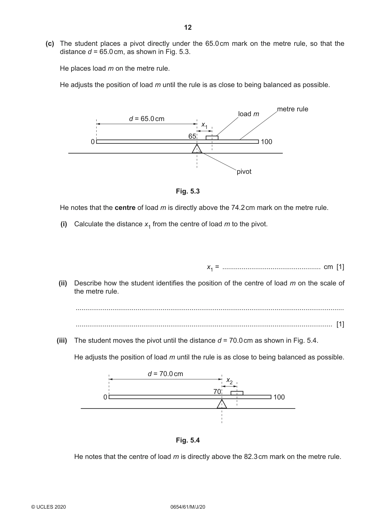 Cambridge IGCSE Sciences - Co-ordinated (Double) 0654 2020 May/June Paper 6 · Variant 1 question paper, page 12 of 16