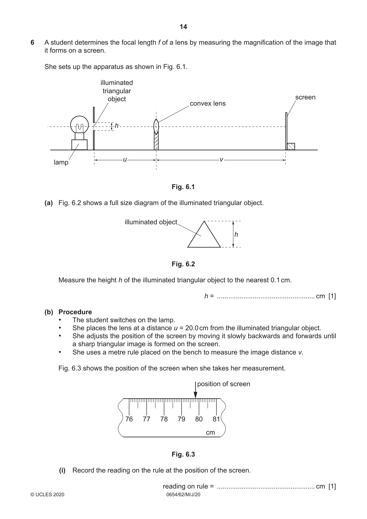 Cambridge IGCSE Sciences - Co-ordinated (Double) 0654 2020 May/June Paper 6 · Variant 2 question paper, page 14 of 20