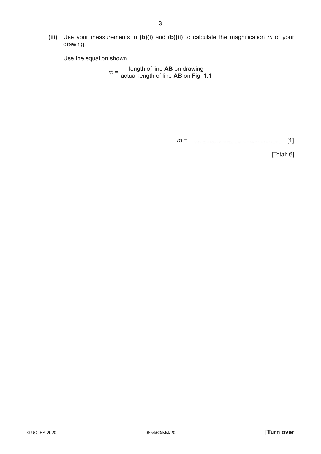 Cambridge IGCSE Sciences - Co-ordinated (Double) 0654 2020 May/June Paper 6 · Variant 3 question paper, page 3 of 16