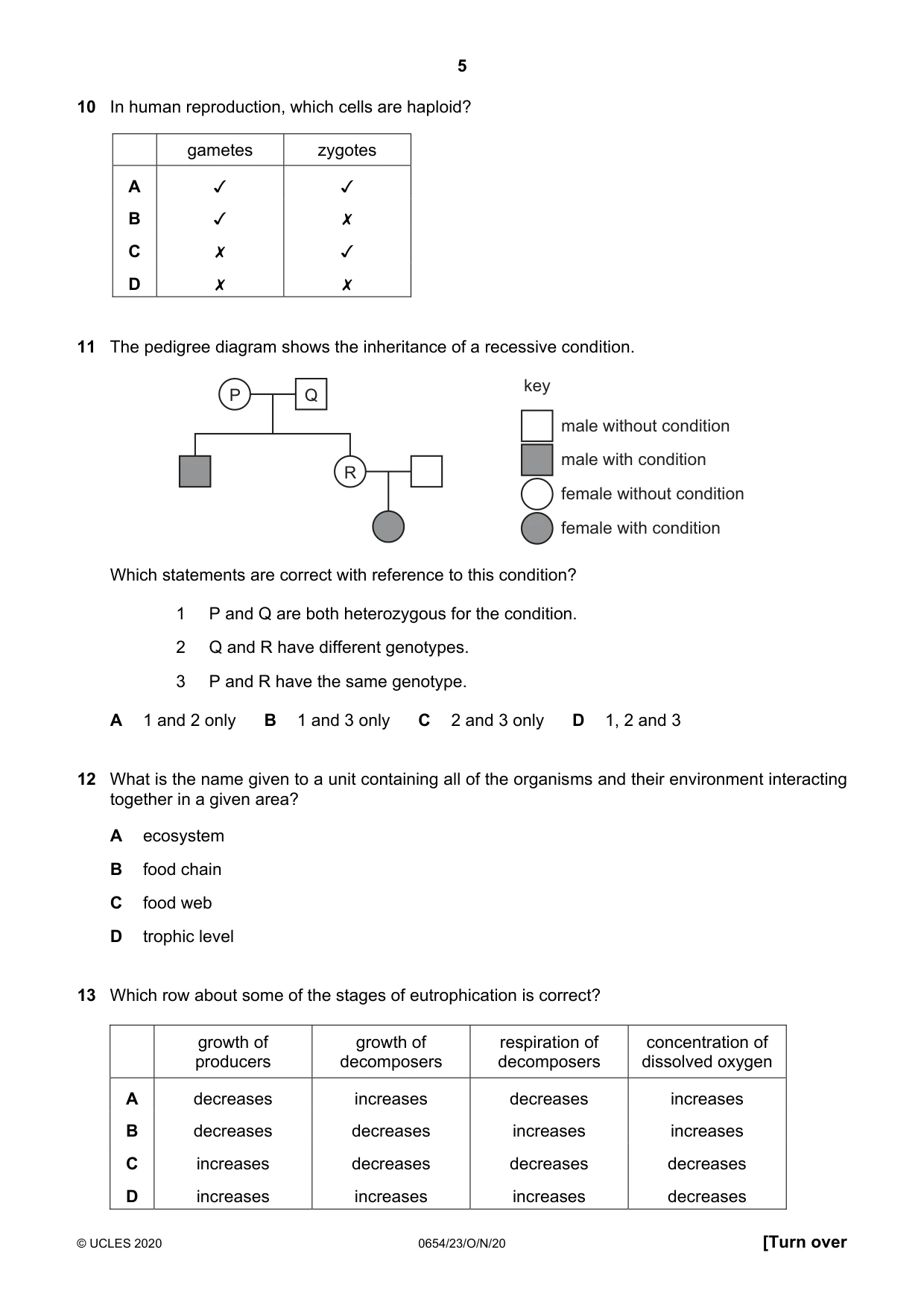 Cambridge IGCSE Sciences - Co-ordinated (Double) 0654 2020 Oct/Nov Paper 2 · Variant 3 question paper, page 5 of 16