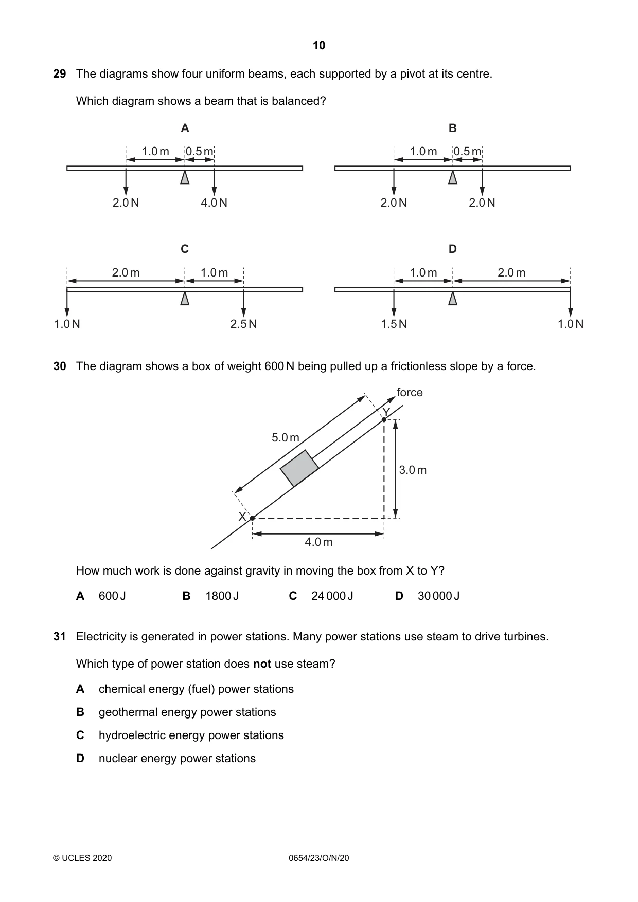 Cambridge IGCSE Sciences - Co-ordinated (Double) 0654 2020 Oct/Nov Paper 2 · Variant 3 question paper, page 10 of 16