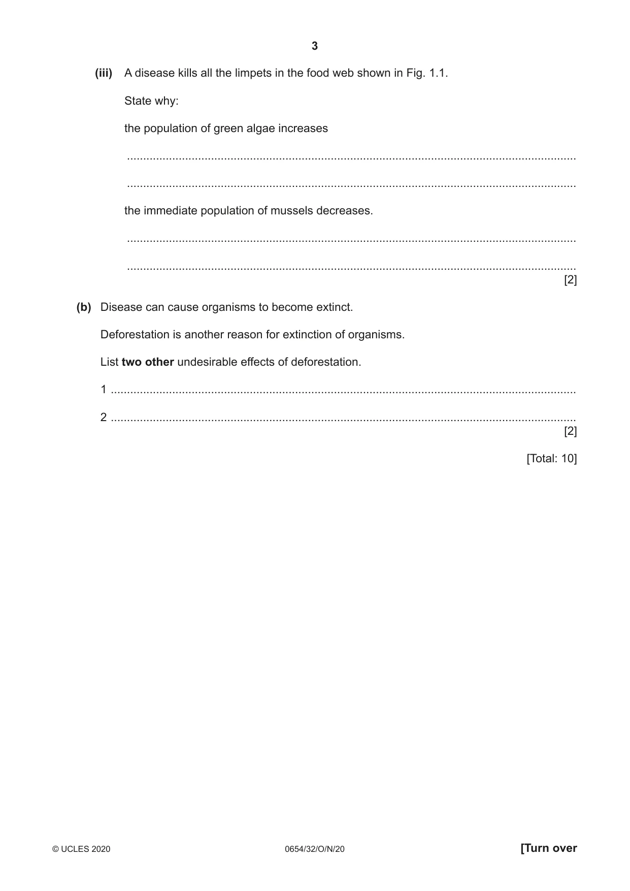 Cambridge IGCSE Sciences - Co-ordinated (Double) 0654 2020 Oct/Nov Paper 3 · Variant 2 question paper, page 3 of 32
