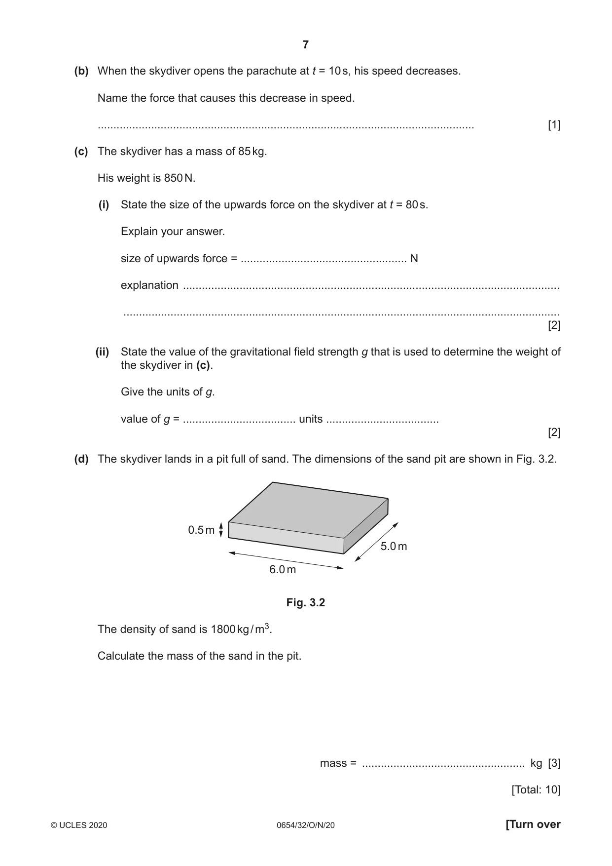 Cambridge IGCSE Sciences - Co-ordinated (Double) 0654 2020 Oct/Nov Paper 3 · Variant 2 question paper, page 7 of 32