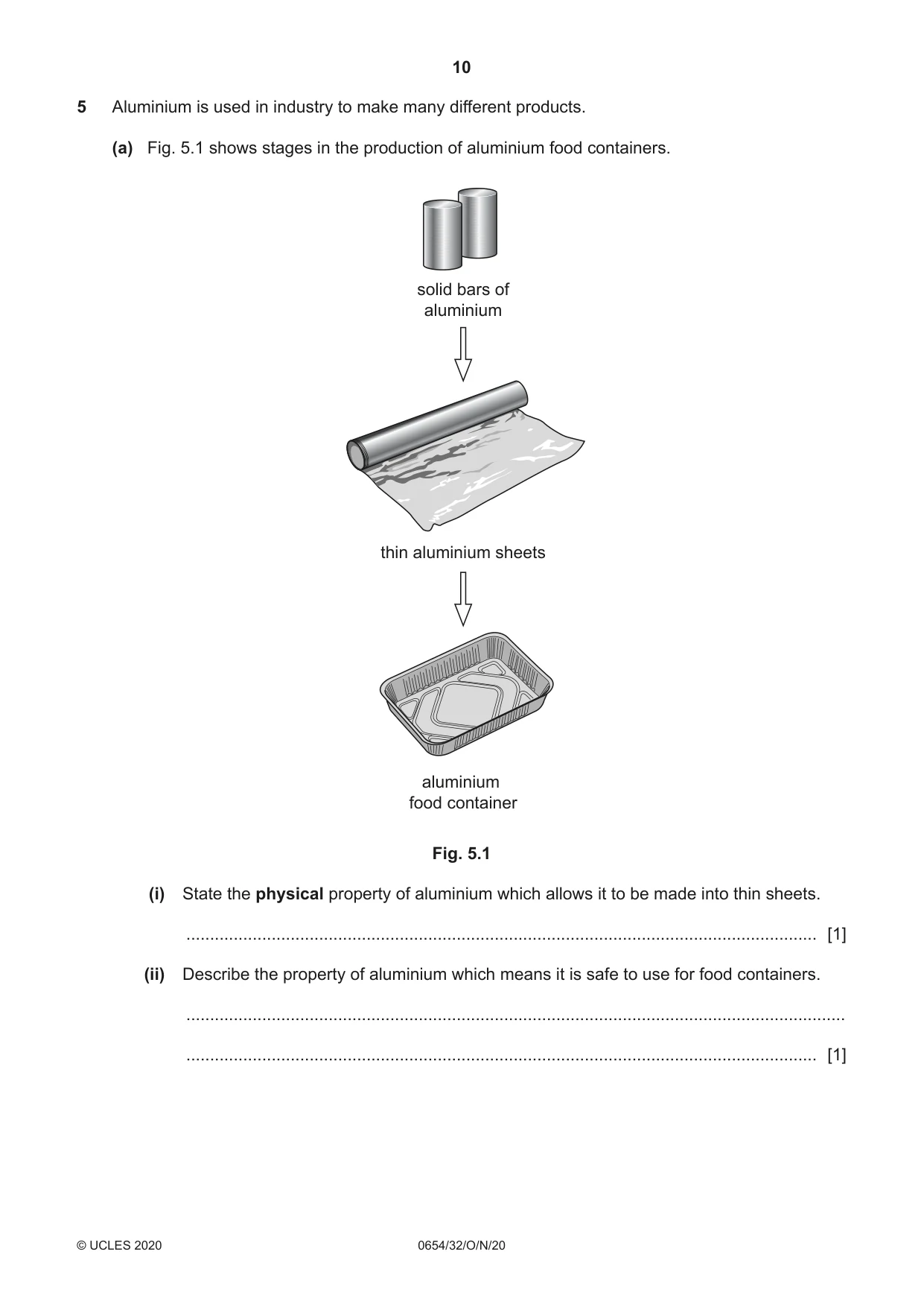 Cambridge IGCSE Sciences - Co-ordinated (Double) 0654 2020 Oct/Nov Paper 3 · Variant 2 question paper, page 10 of 32