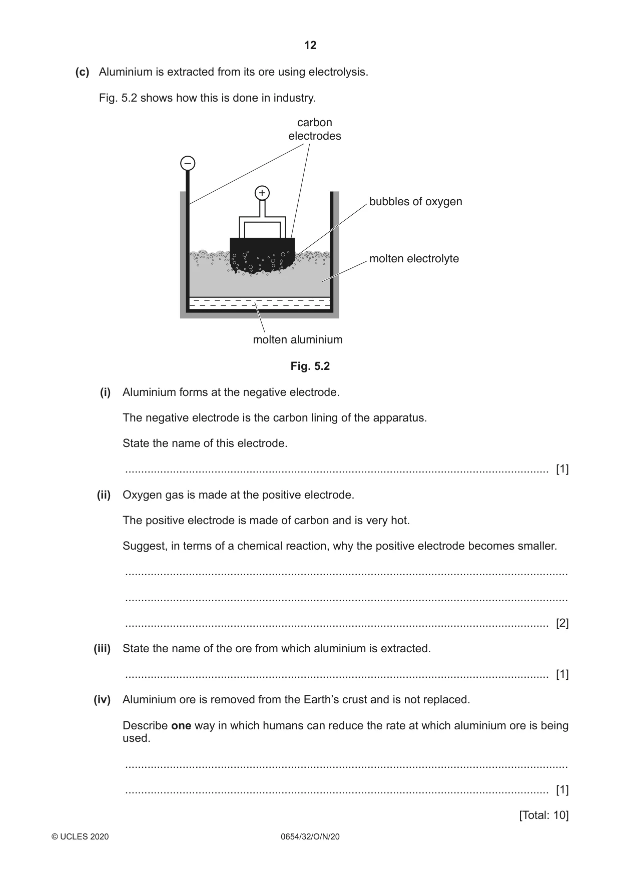 Cambridge IGCSE Sciences - Co-ordinated (Double) 0654 2020 Oct/Nov Paper 3 · Variant 2 question paper, page 12 of 32