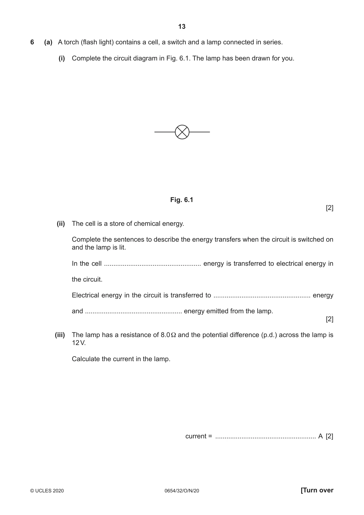 Cambridge IGCSE Sciences - Co-ordinated (Double) 0654 2020 Oct/Nov Paper 3 · Variant 2 question paper, page 13 of 32