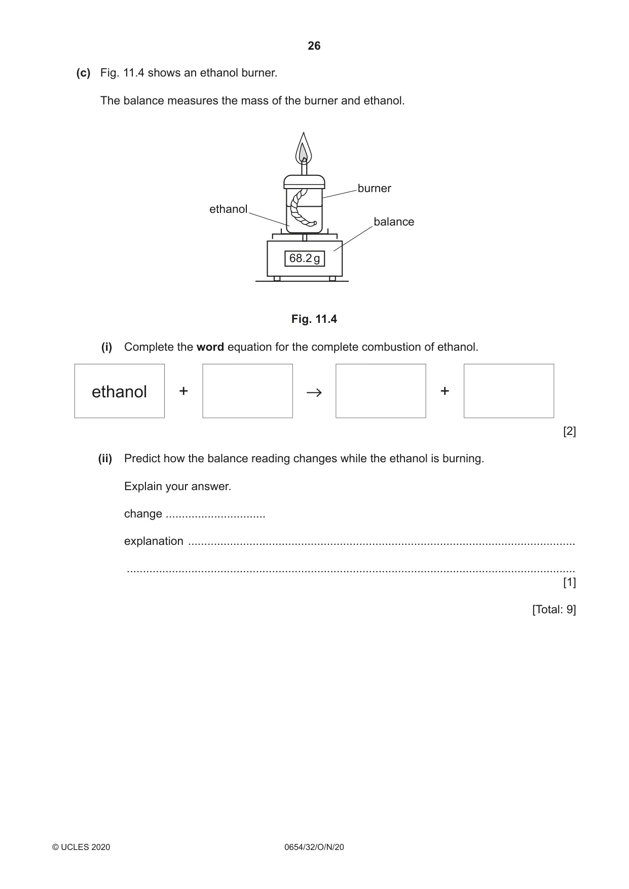 Cambridge IGCSE Sciences - Co-ordinated (Double) 0654 2020 Oct/Nov Paper 3 · Variant 2 question paper, page 26 of 32