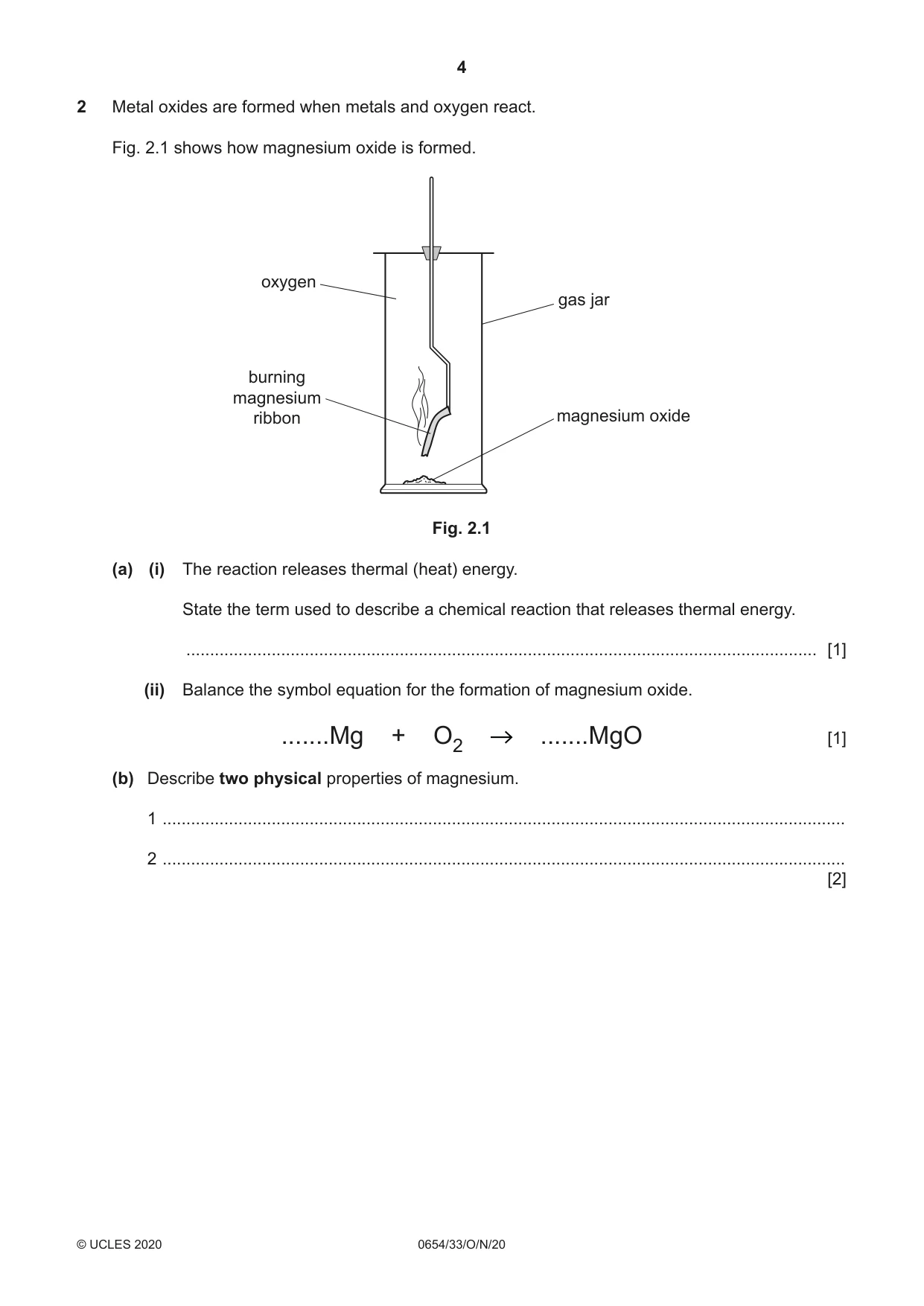 Cambridge IGCSE Sciences - Co-ordinated (Double) 0654 2020 Oct/Nov Paper 3 · Variant 3 question paper, page 4 of 32