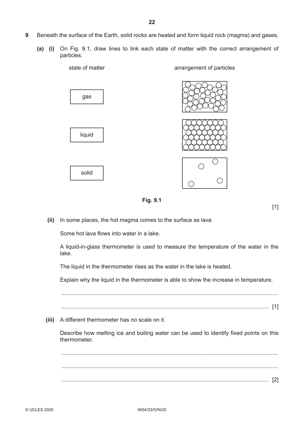 Cambridge IGCSE Sciences - Co-ordinated (Double) 0654 2020 Oct/Nov Paper 3 · Variant 3 question paper, page 22 of 32