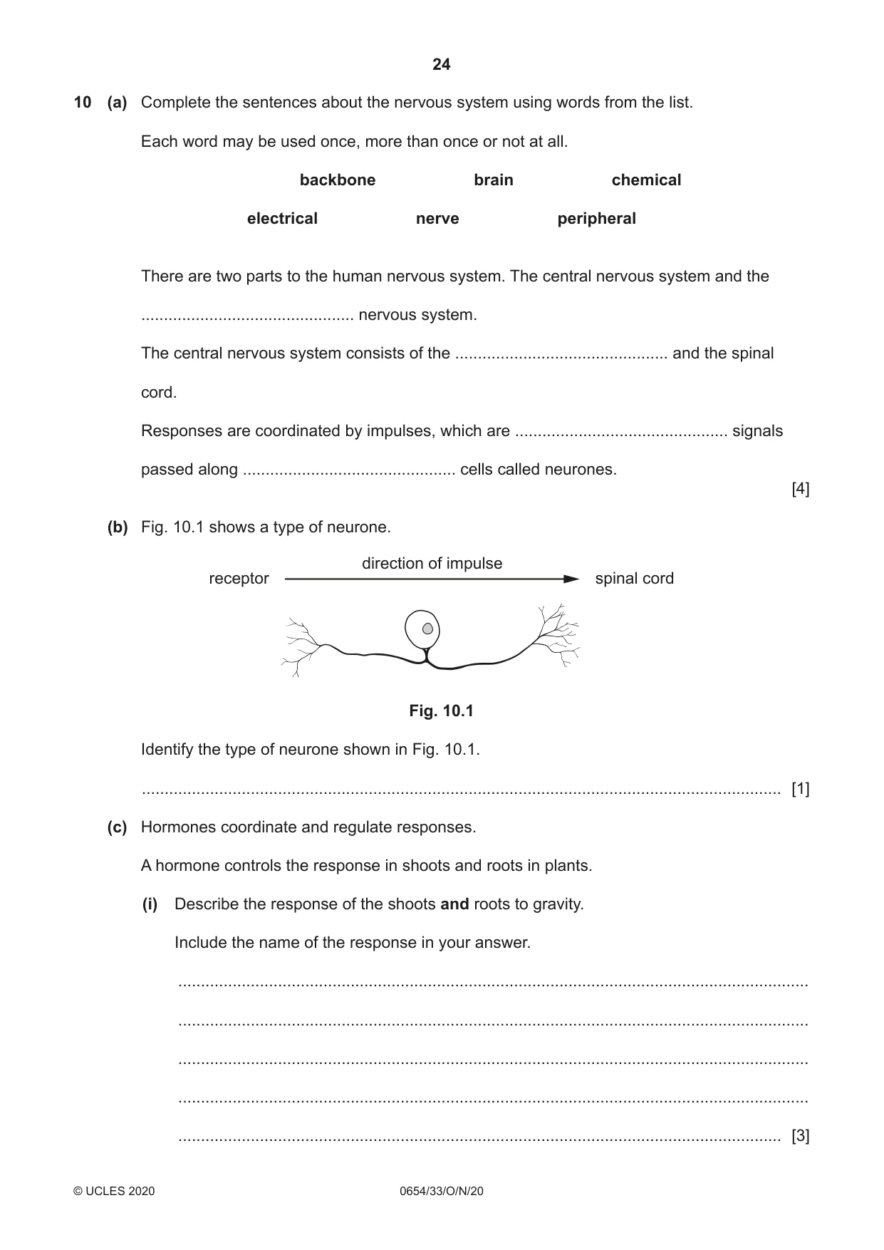 Cambridge IGCSE Sciences - Co-ordinated (Double) 0654 2020 Oct/Nov Paper 3 · Variant 3 question paper, page 24 of 32