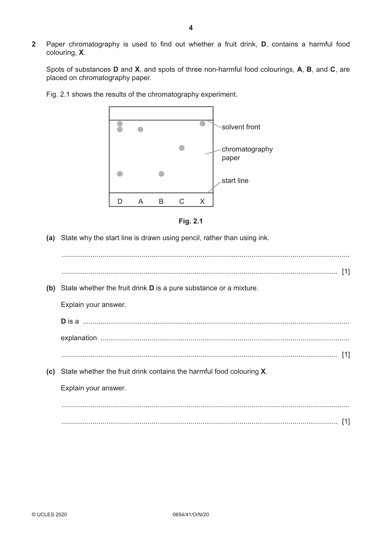 Cambridge IGCSE Sciences - Co-ordinated (Double) 0654 2020 Oct/Nov Paper 4 · Variant 1 question paper, page 4 of 28