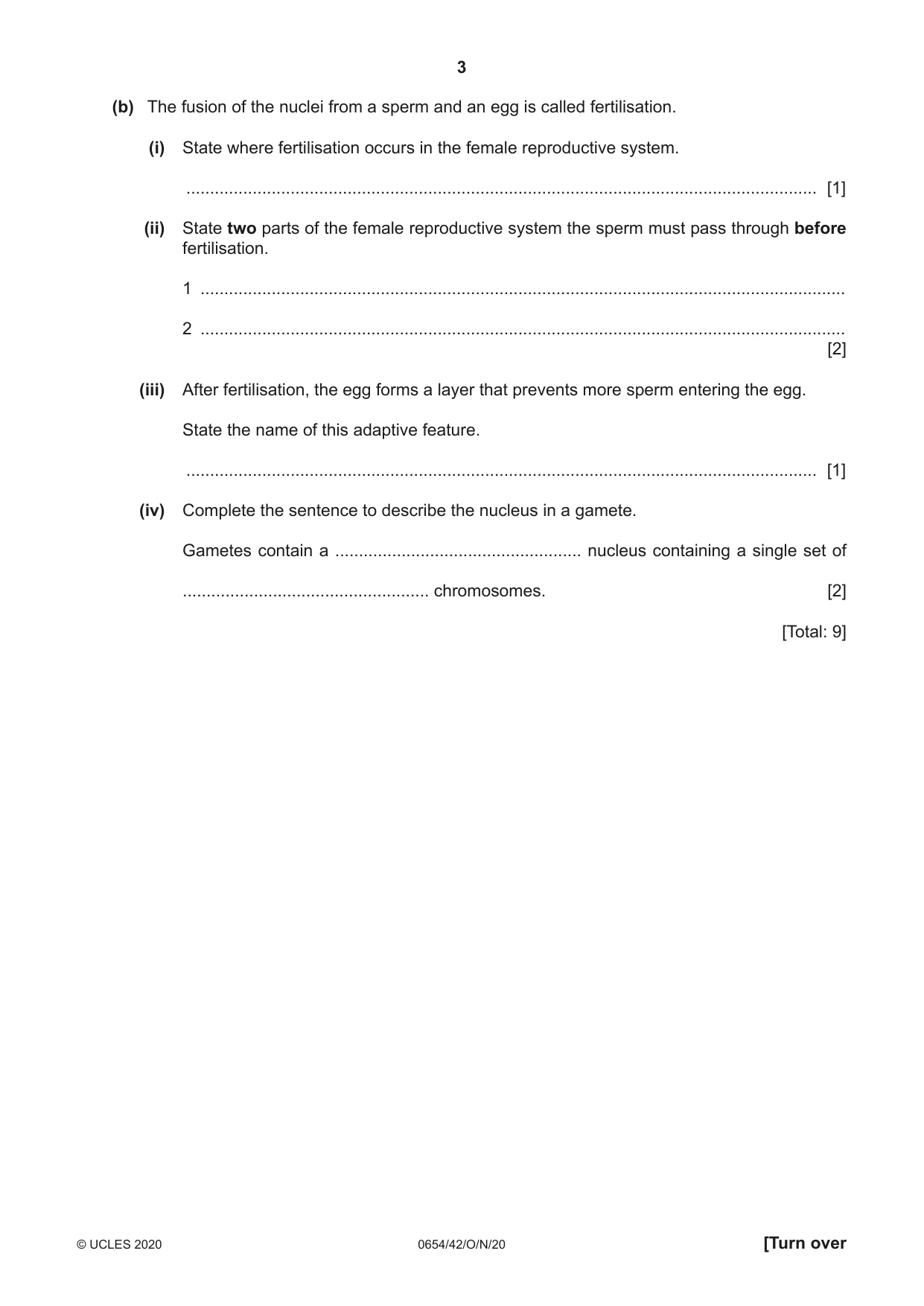 Cambridge IGCSE Sciences - Co-ordinated (Double) 0654 2020 Oct/Nov Paper 4 · Variant 2 question paper, page 3 of 28