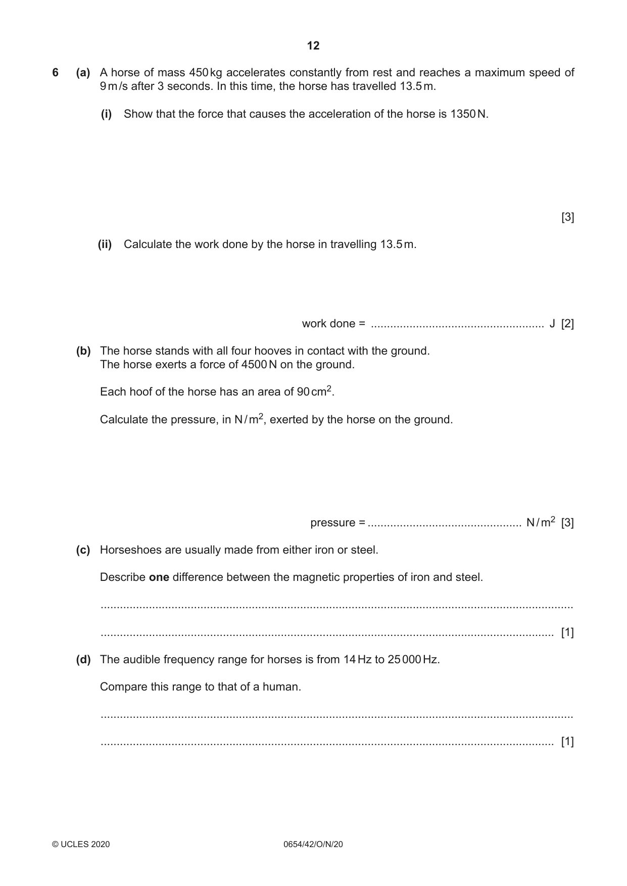 Cambridge IGCSE Sciences - Co-ordinated (Double) 0654 2020 Oct/Nov Paper 4 · Variant 2 question paper, page 12 of 28