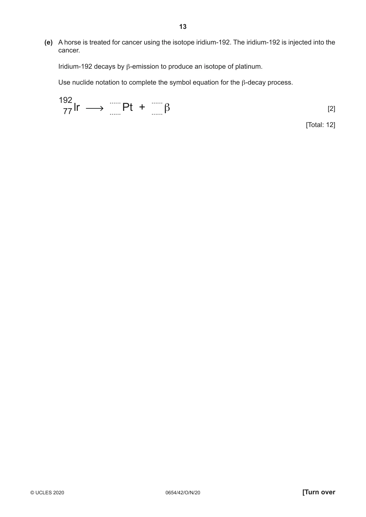 Cambridge IGCSE Sciences - Co-ordinated (Double) 0654 2020 Oct/Nov Paper 4 · Variant 2 question paper, page 13 of 28