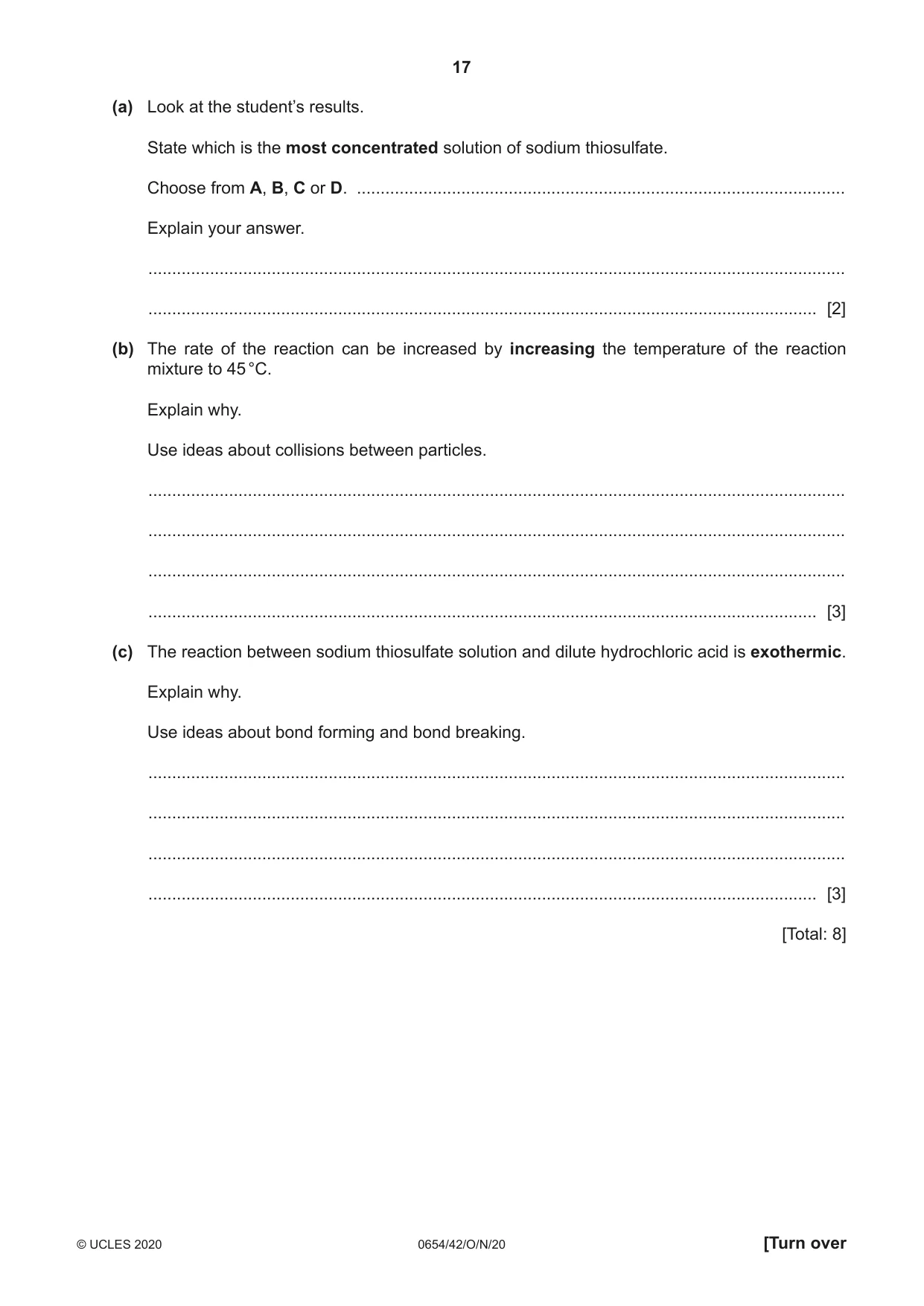 Cambridge IGCSE Sciences - Co-ordinated (Double) 0654 2020 Oct/Nov Paper 4 · Variant 2 question paper, page 17 of 28
