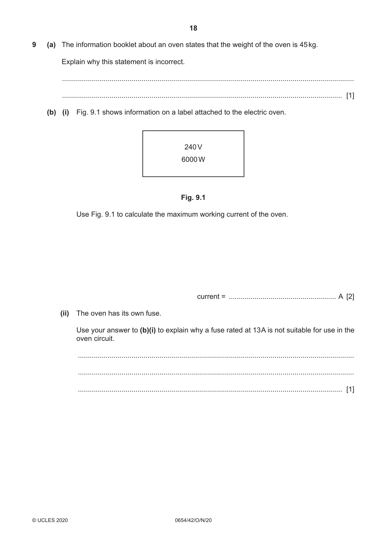Cambridge IGCSE Sciences - Co-ordinated (Double) 0654 2020 Oct/Nov Paper 4 · Variant 2 question paper, page 18 of 28