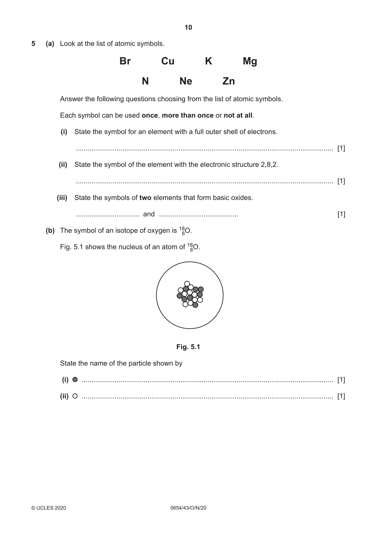 Cambridge IGCSE Sciences - Co-ordinated (Double) 0654 2020 Oct/Nov Paper 4 · Variant 3 question paper, page 10 of 28