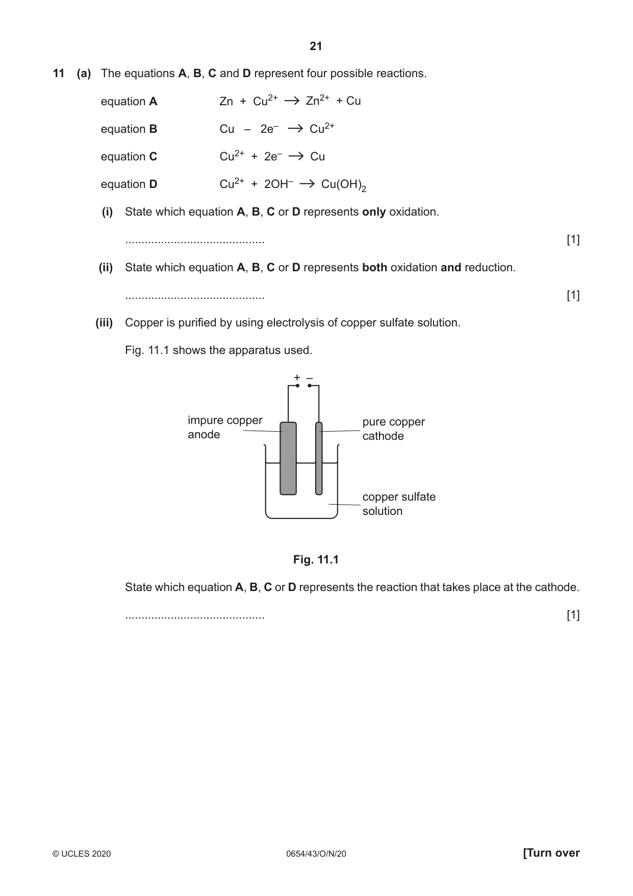 Cambridge IGCSE Sciences - Co-ordinated (Double) 0654 2020 Oct/Nov Paper 4 · Variant 3 question paper, page 21 of 28