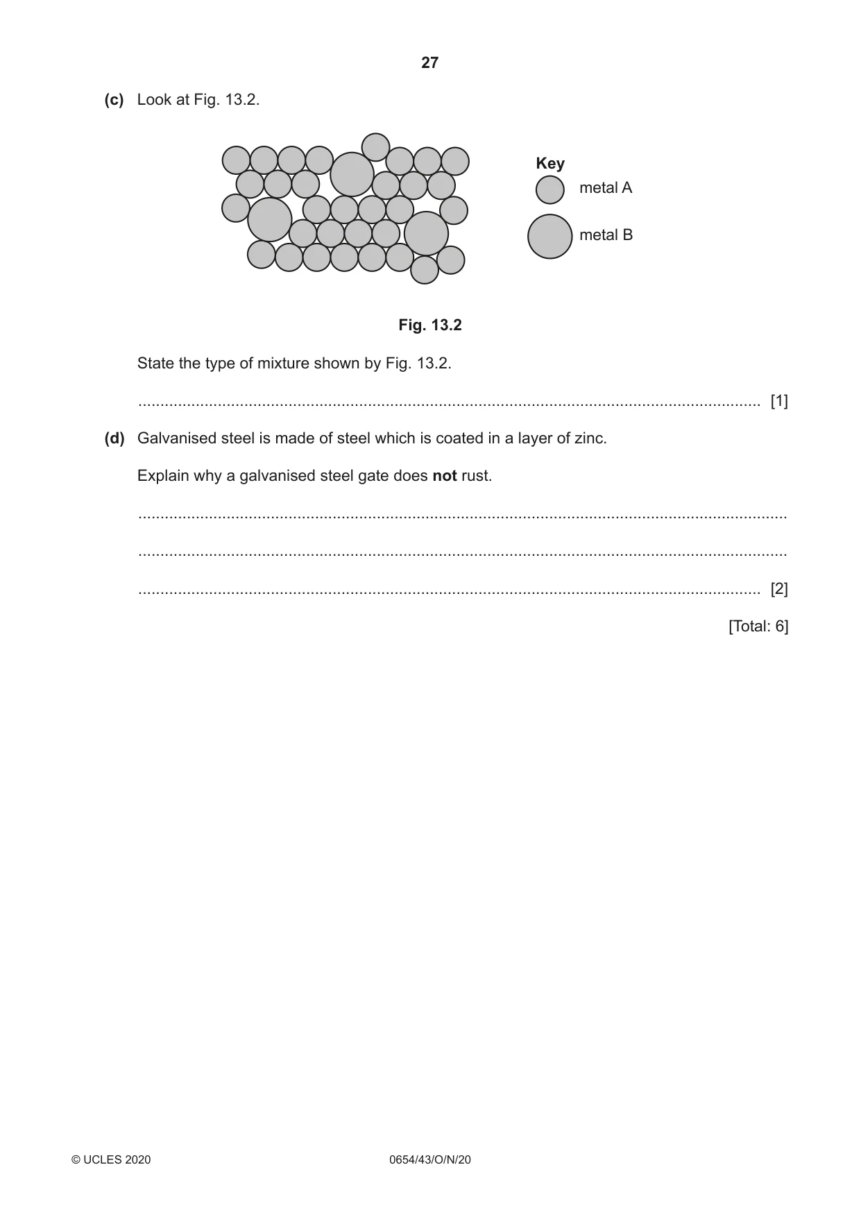 Cambridge IGCSE Sciences - Co-ordinated (Double) 0654 2020 Oct/Nov Paper 4 · Variant 3 question paper, page 27 of 28