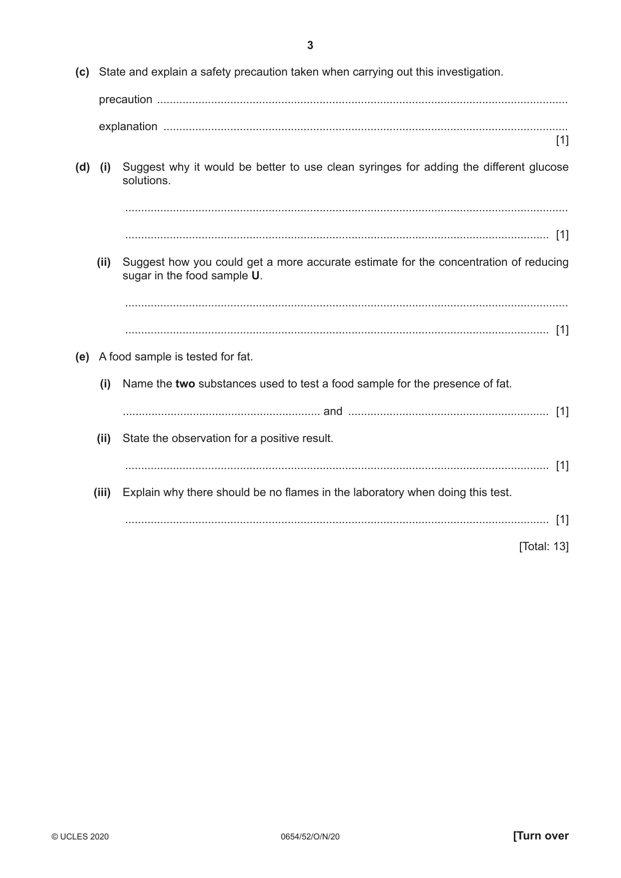Cambridge IGCSE Sciences - Co-ordinated (Double) 0654 2020 Oct/Nov Paper 5 · Variant 2 question paper, page 3 of 16