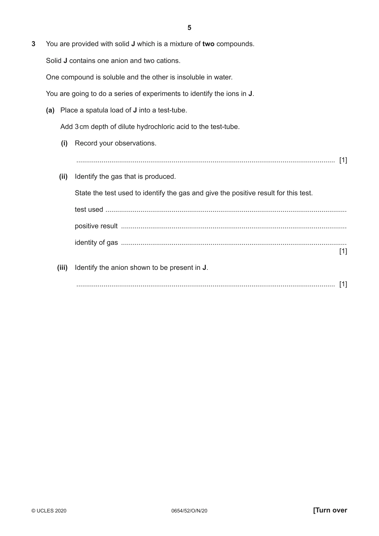 Cambridge IGCSE Sciences - Co-ordinated (Double) 0654 2020 Oct/Nov Paper 5 · Variant 2 question paper, page 5 of 16