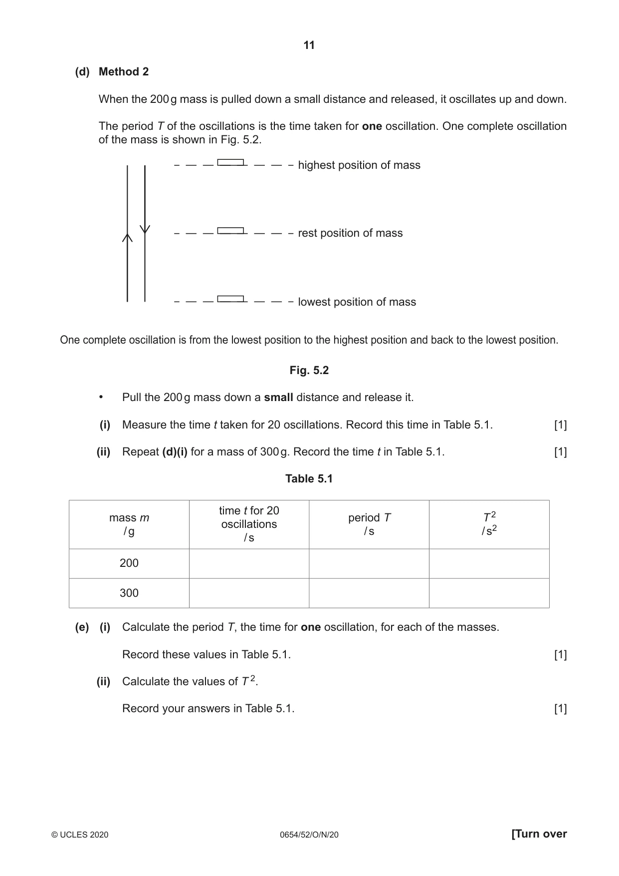Cambridge IGCSE Sciences - Co-ordinated (Double) 0654 2020 Oct/Nov Paper 5 · Variant 2 question paper, page 11 of 16