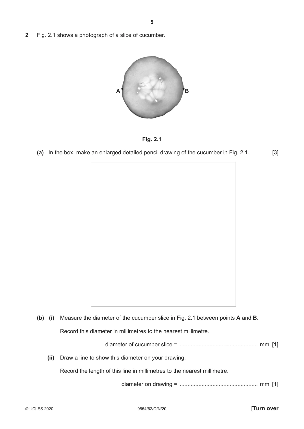Cambridge IGCSE Sciences - Co-ordinated (Double) 0654 2020 Oct/Nov Paper 6 · Variant 2 question paper, page 5 of 20