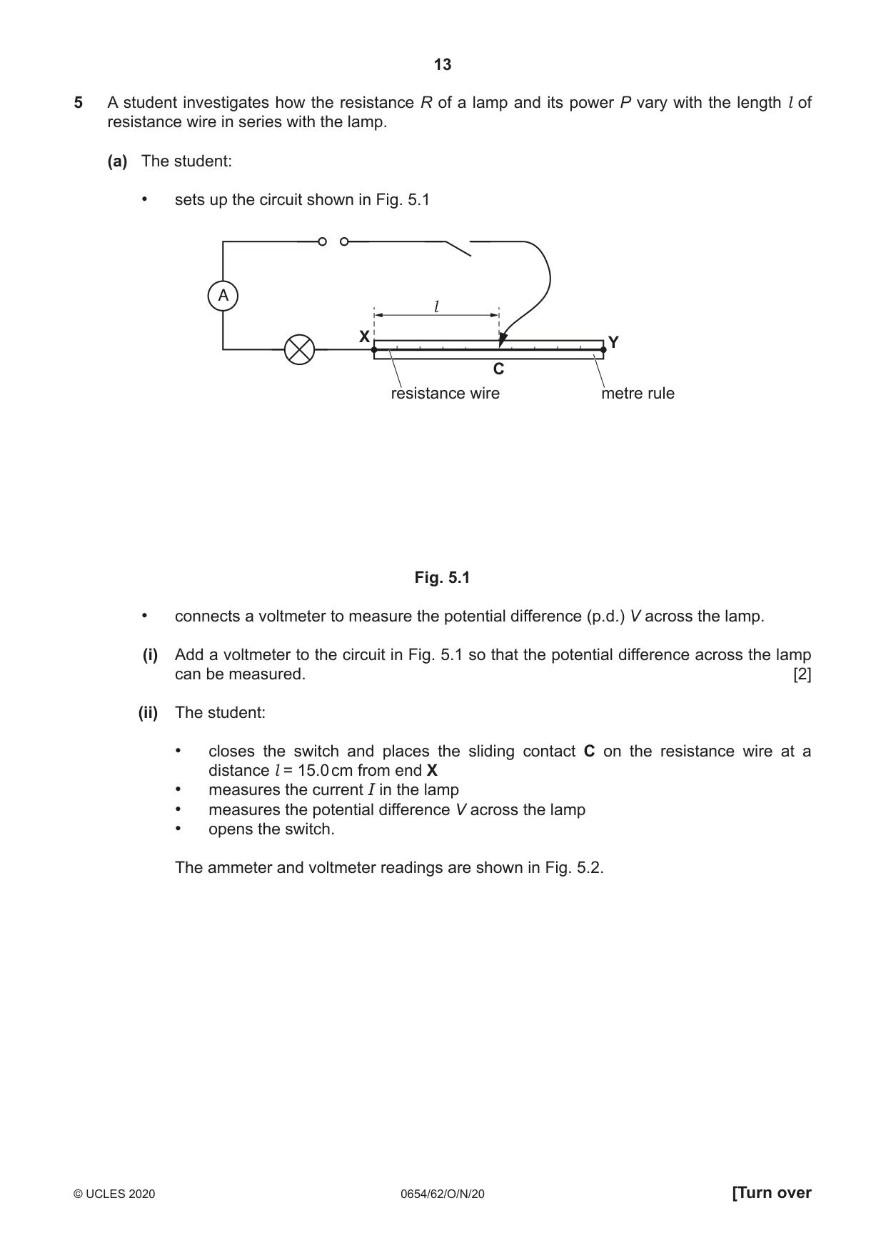 Cambridge IGCSE Sciences - Co-ordinated (Double) 0654 2020 Oct/Nov Paper 6 · Variant 2 question paper, page 13 of 20