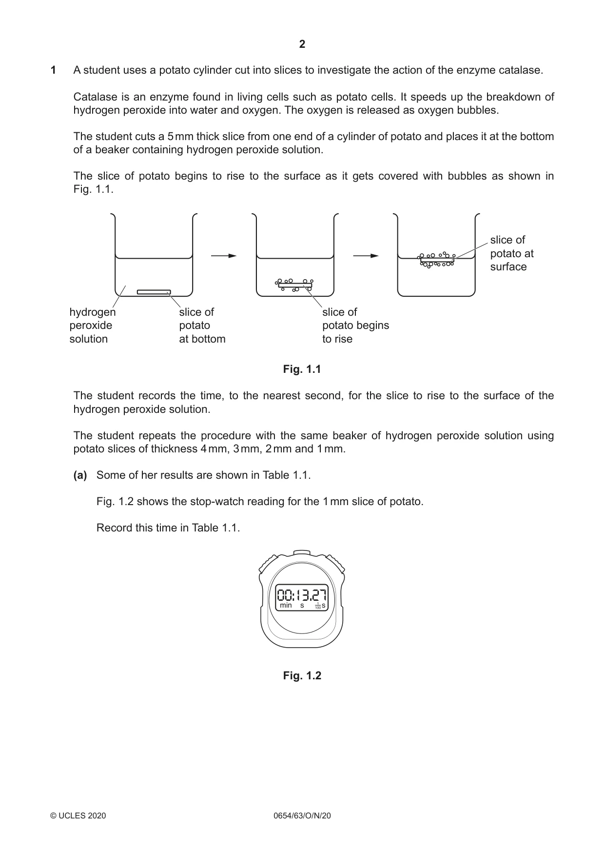 Cambridge IGCSE Sciences - Co-ordinated (Double) 0654 2020 Oct/Nov Paper 6 · Variant 3 question paper, page 2 of 16