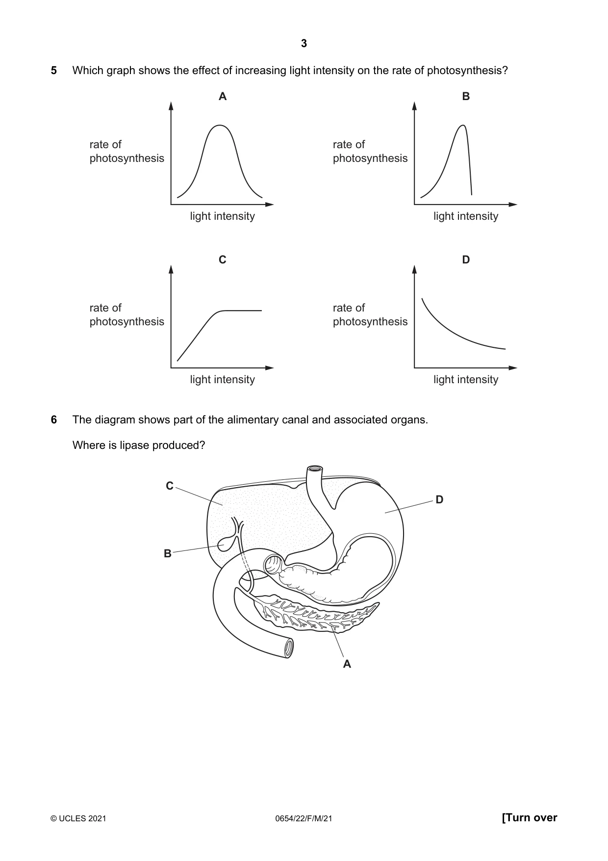 Cambridge IGCSE Sciences - Co-ordinated (Double) 0654 2021 Feb/March Paper 2 · Variant 2 question paper, page 3 of 16