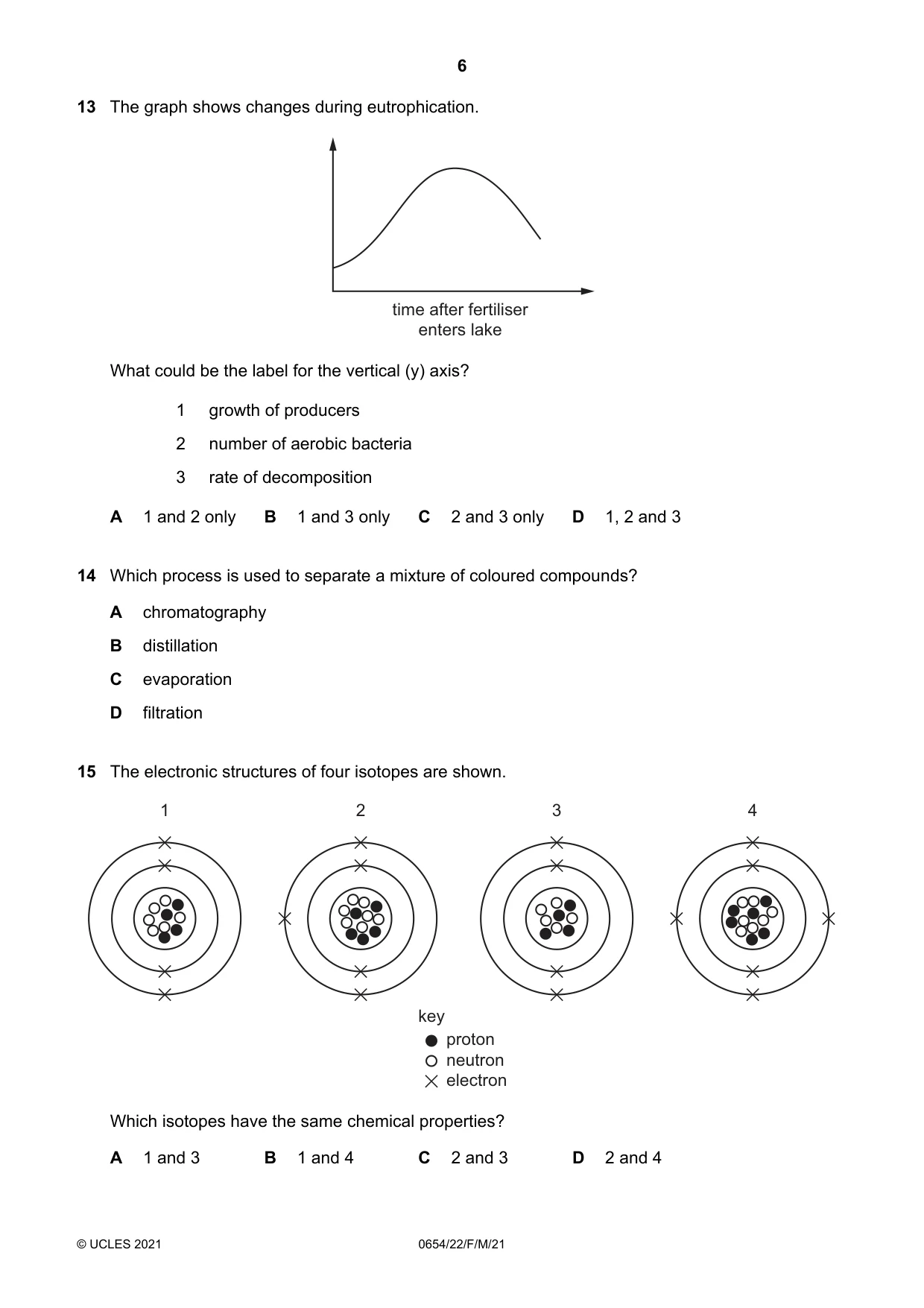 Cambridge IGCSE Sciences - Co-ordinated (Double) 0654 2021 Feb/March Paper 2 · Variant 2 question paper, page 6 of 16