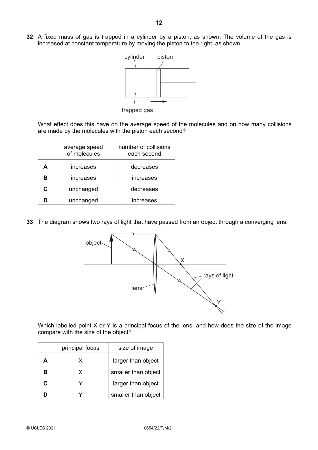 Cambridge IGCSE Sciences - Co-ordinated (Double) 0654 2021 Feb/March Paper 2 · Variant 2 question paper, page 12 of 16