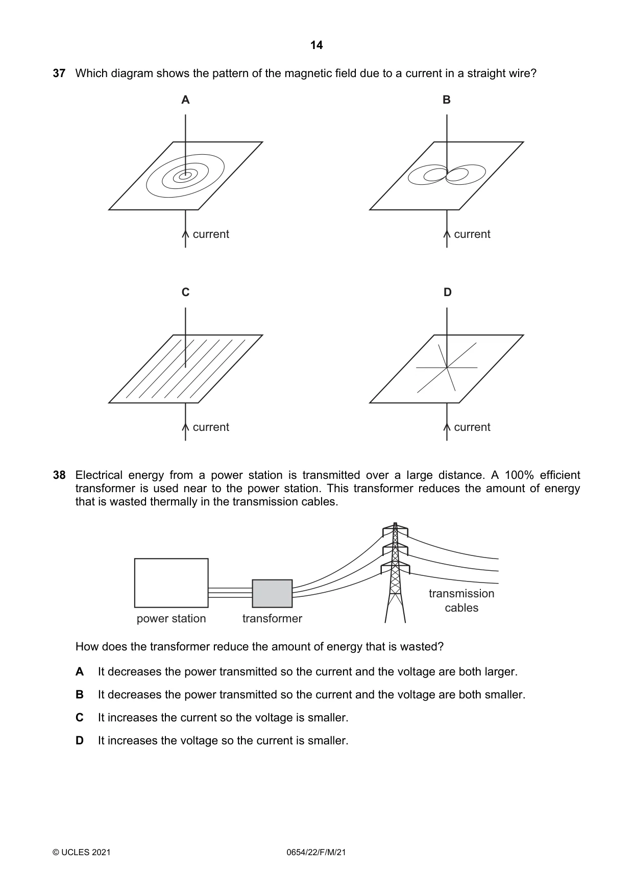 Cambridge IGCSE Sciences - Co-ordinated (Double) 0654 2021 Feb/March Paper 2 · Variant 2 question paper, page 14 of 16