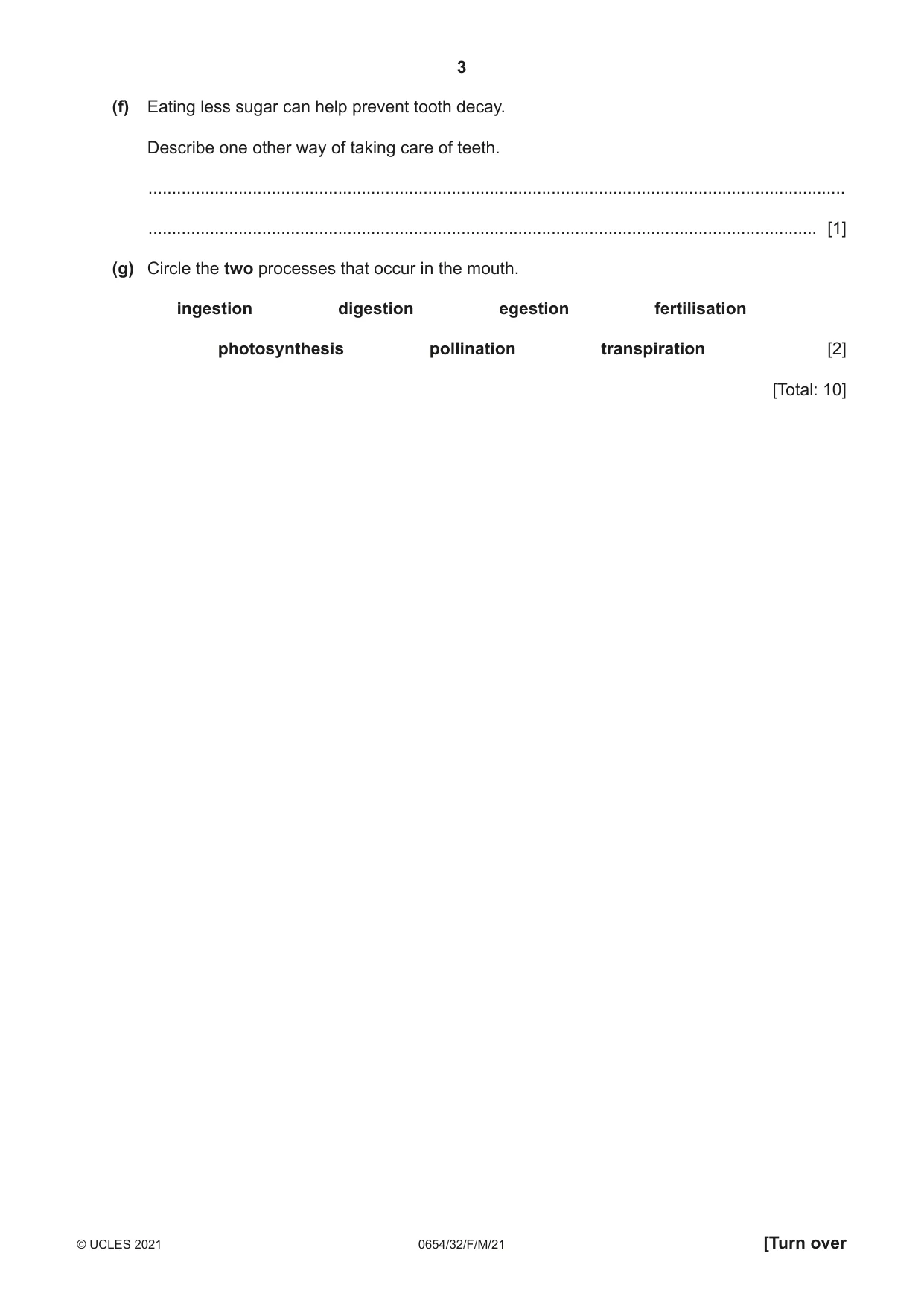 Cambridge IGCSE Sciences - Co-ordinated (Double) 0654 2021 Feb/March Paper 3 · Variant 2 question paper, page 3 of 28