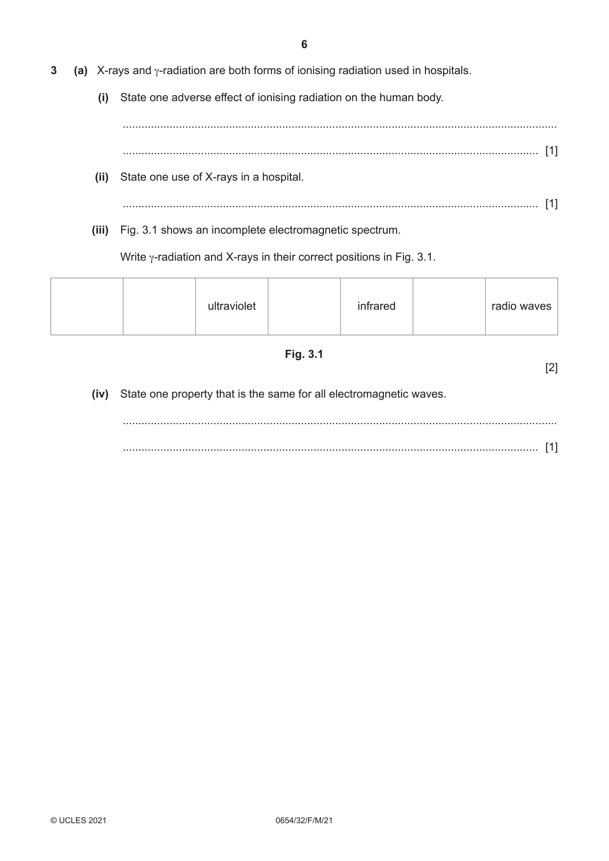 Cambridge IGCSE Sciences - Co-ordinated (Double) 0654 2021 Feb/March Paper 3 · Variant 2 question paper, page 6 of 28