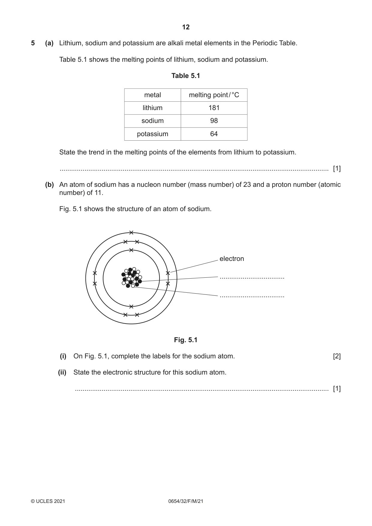 Cambridge IGCSE Sciences - Co-ordinated (Double) 0654 2021 Feb/March Paper 3 · Variant 2 question paper, page 12 of 28