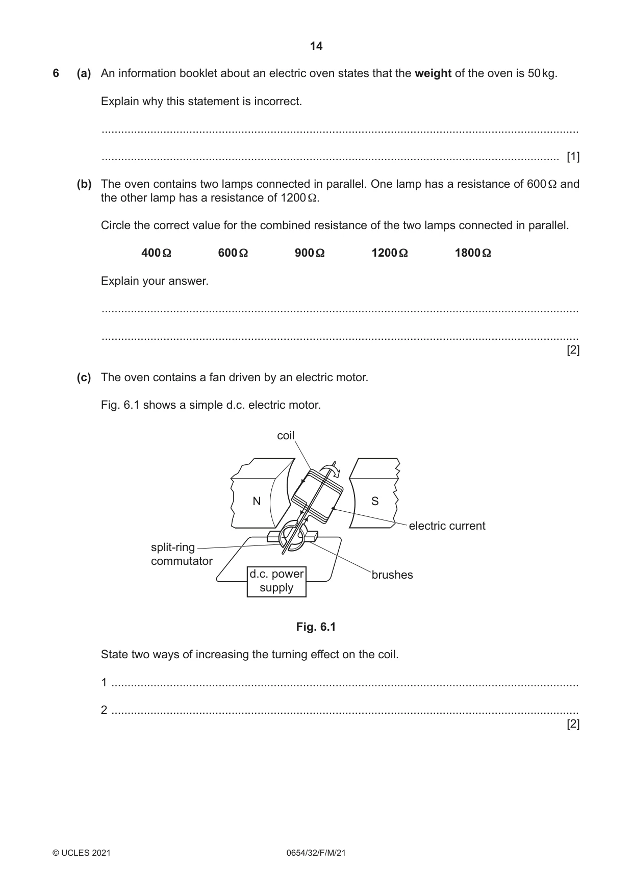 Cambridge IGCSE Sciences - Co-ordinated (Double) 0654 2021 Feb/March Paper 3 · Variant 2 question paper, page 14 of 28