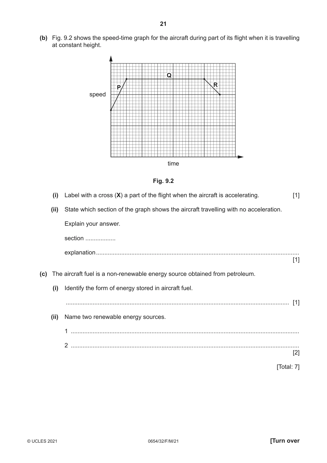 Cambridge IGCSE Sciences - Co-ordinated (Double) 0654 2021 Feb/March Paper 3 · Variant 2 question paper, page 21 of 28