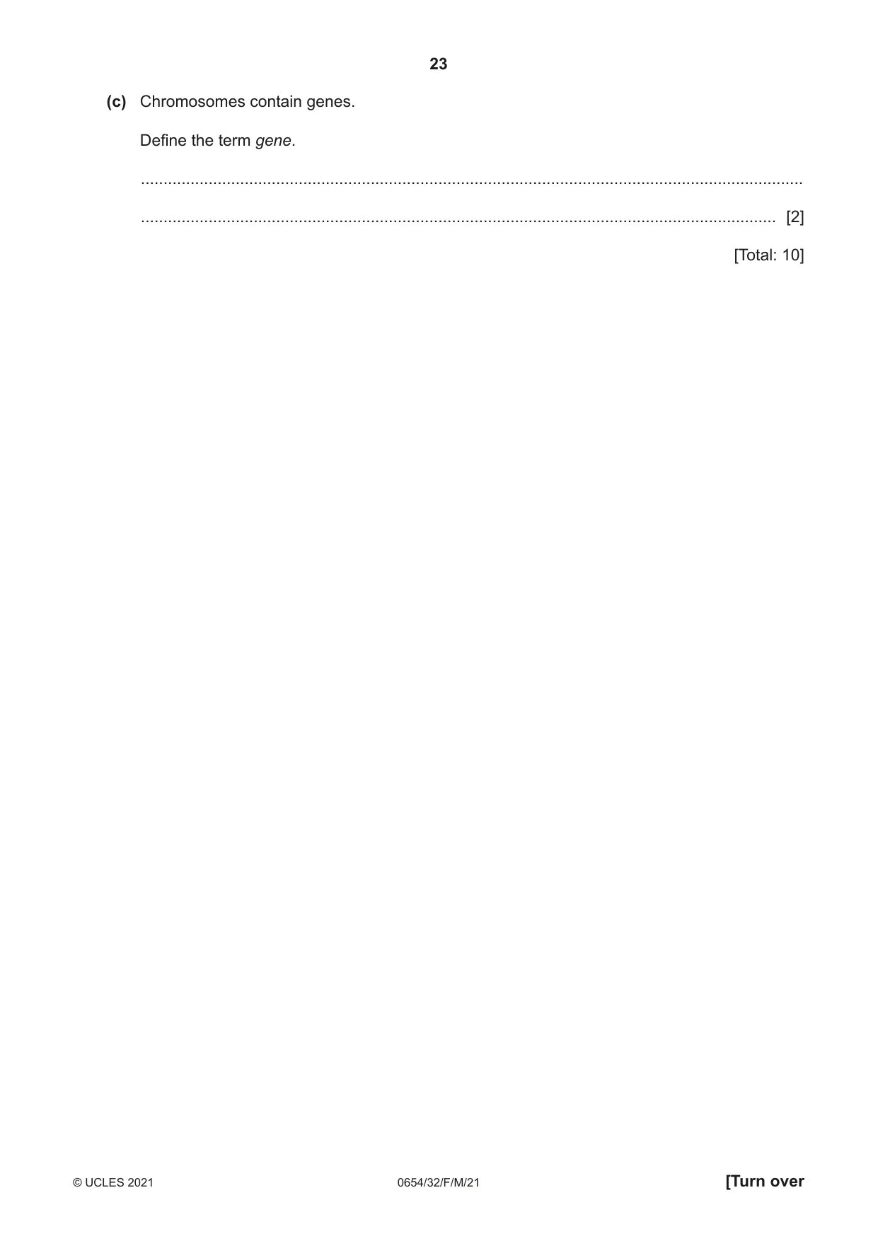 Cambridge IGCSE Sciences - Co-ordinated (Double) 0654 2021 Feb/March Paper 3 · Variant 2 question paper, page 23 of 28
