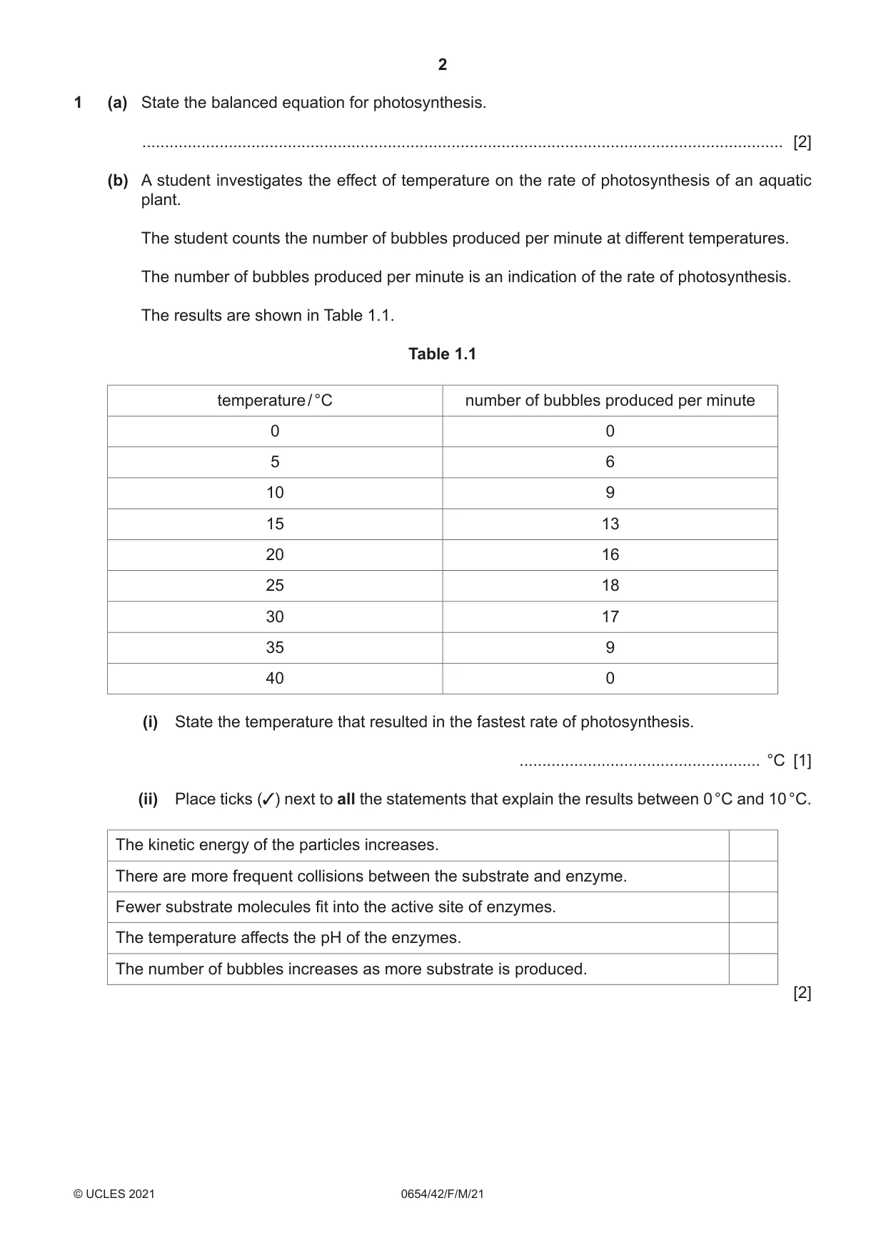 Cambridge IGCSE Sciences - Co-ordinated (Double) 0654 2021 Feb/March Paper 4 · Variant 2 question paper, page 2 of 28