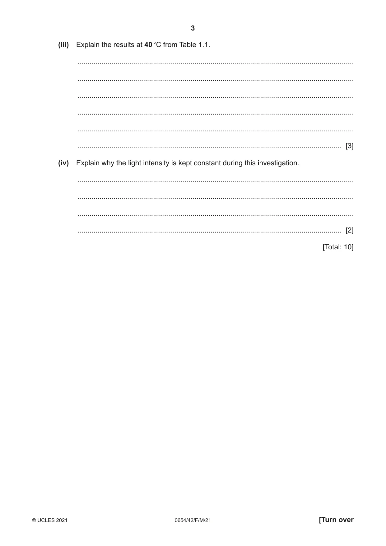 Cambridge IGCSE Sciences - Co-ordinated (Double) 0654 2021 Feb/March Paper 4 · Variant 2 question paper, page 3 of 28