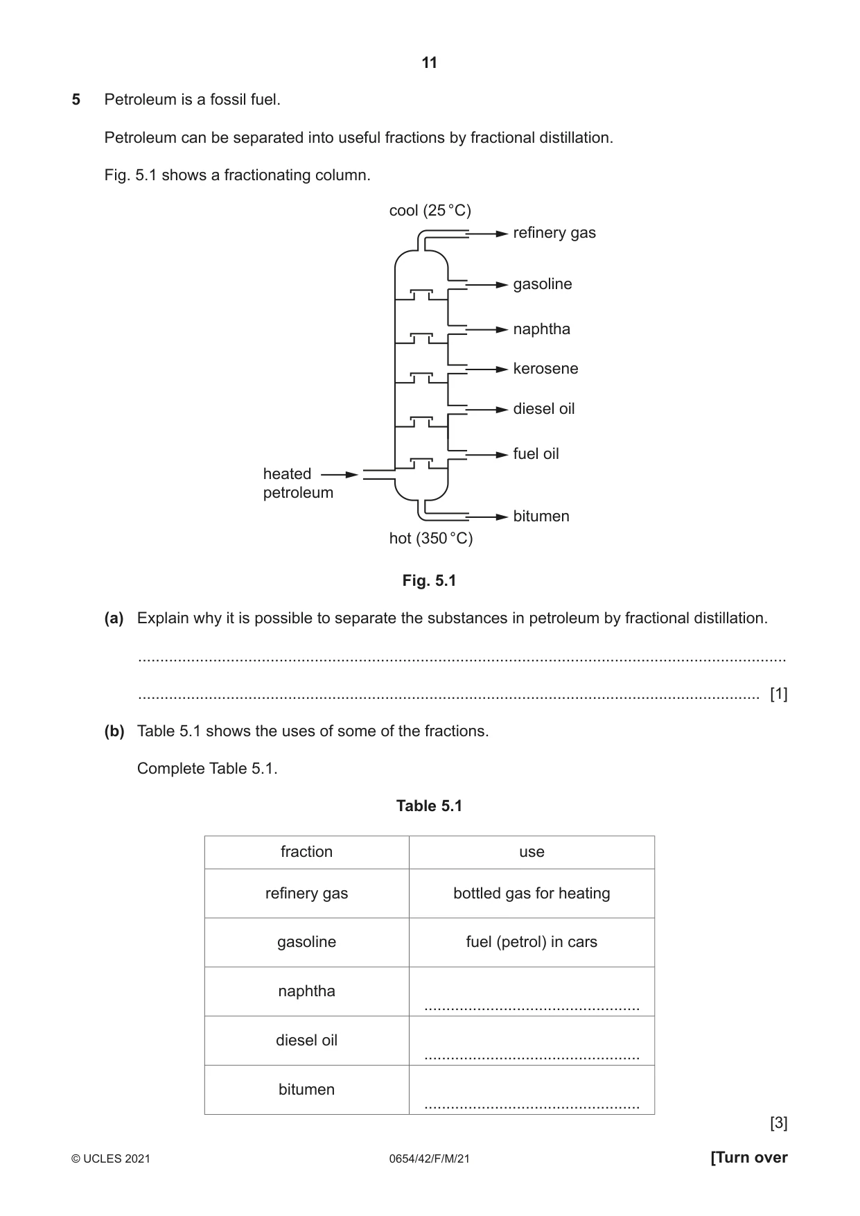 Cambridge IGCSE Sciences - Co-ordinated (Double) 0654 2021 Feb/March Paper 4 · Variant 2 question paper, page 11 of 28