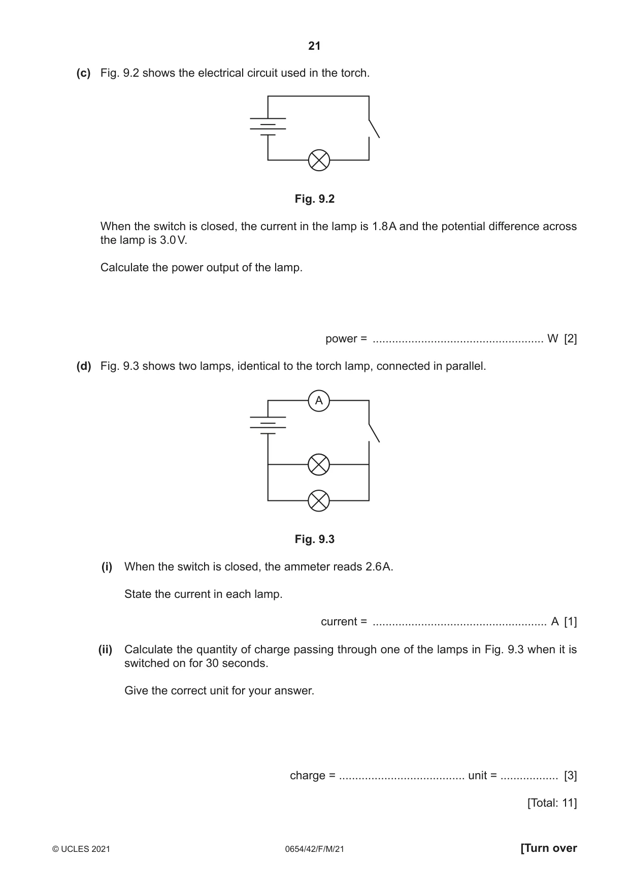 Cambridge IGCSE Sciences - Co-ordinated (Double) 0654 2021 Feb/March Paper 4 · Variant 2 question paper, page 21 of 28