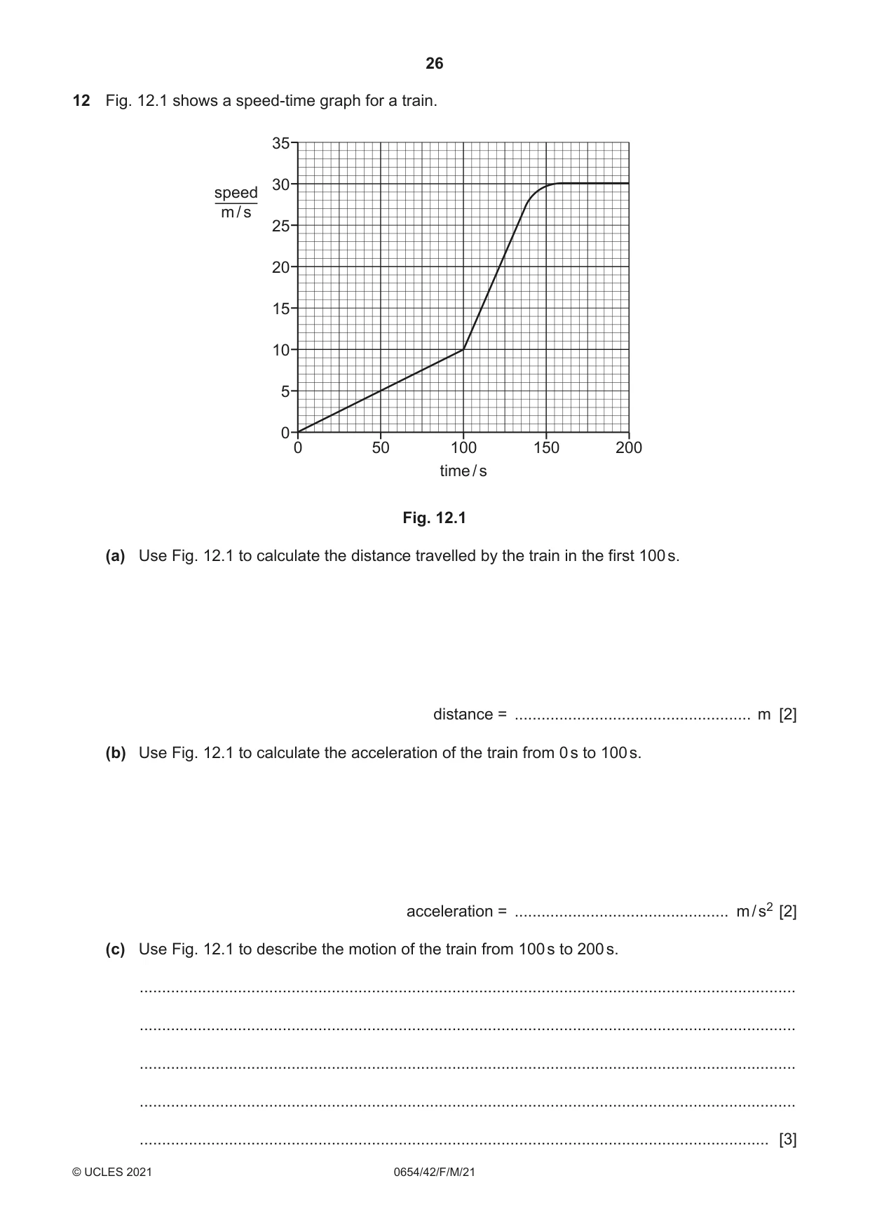 Cambridge IGCSE Sciences - Co-ordinated (Double) 0654 2021 Feb/March Paper 4 · Variant 2 question paper, page 26 of 28