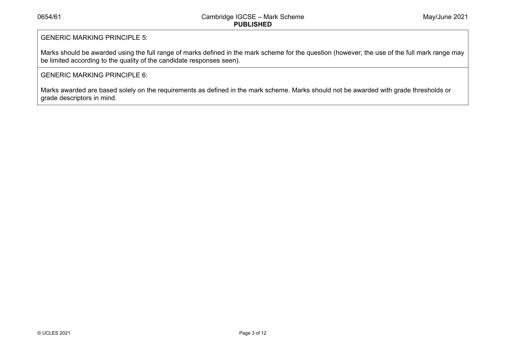 Mark scheme, page 3 of 12