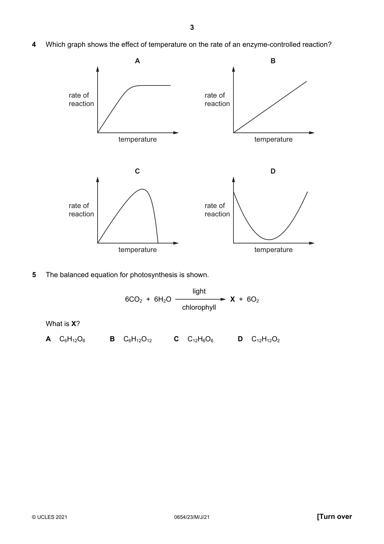 Cambridge IGCSE Sciences - Co-ordinated (Double) 0654 2021 May/June Paper 2 · Variant 3 question paper, page 3 of 16