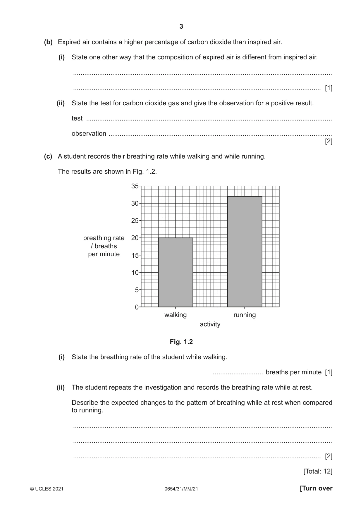 Cambridge IGCSE Sciences - Co-ordinated (Double) 0654 2021 May/June Paper 3 · Variant 1 question paper, page 3 of 28